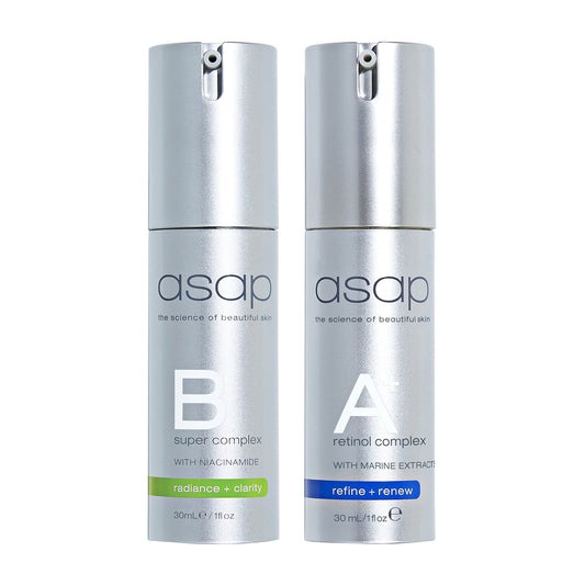 asap Super B Complex 30ml + Super A+ Retinol Complex 30ml Duo