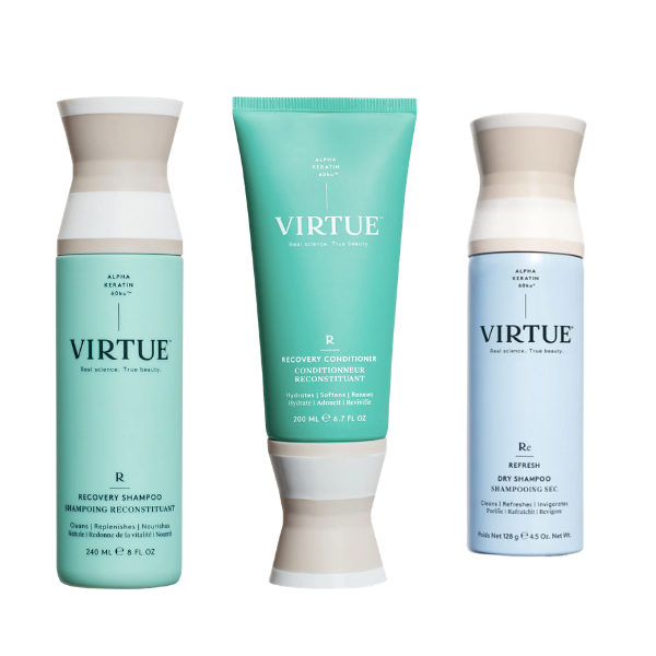 Virtue Recovery Shampoo, Conditioner + Dry Shampoo