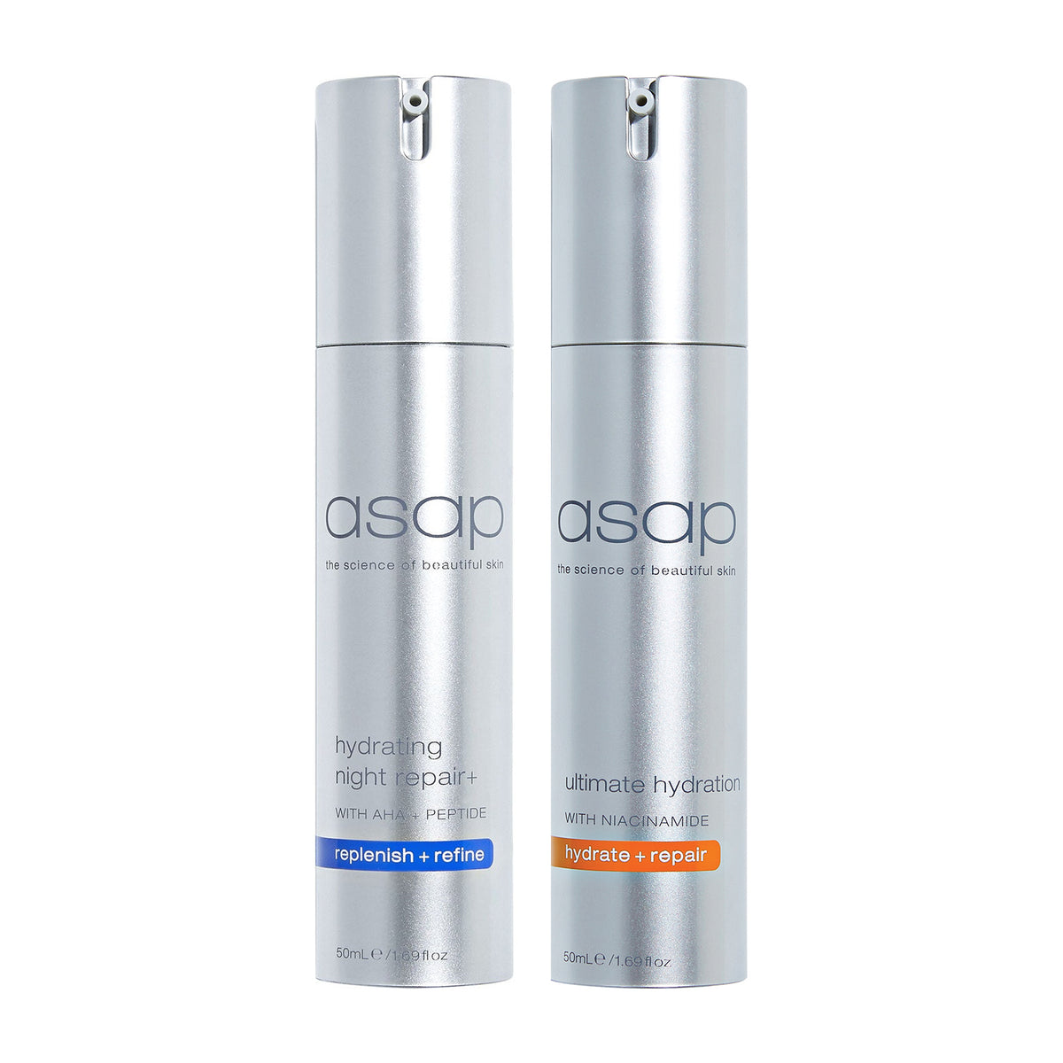 asap Hydrating Night Repair+ 50ml + Ultimate Hydration 50ml Duo