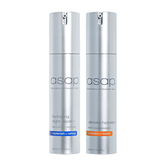 asap Hydrating Night Repair+ 50ml + Ultimate Hydration 50ml Duo