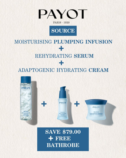 PAYOT SOURCE Holiday Value Bundle Pack + Luxe Spa Bathrobe