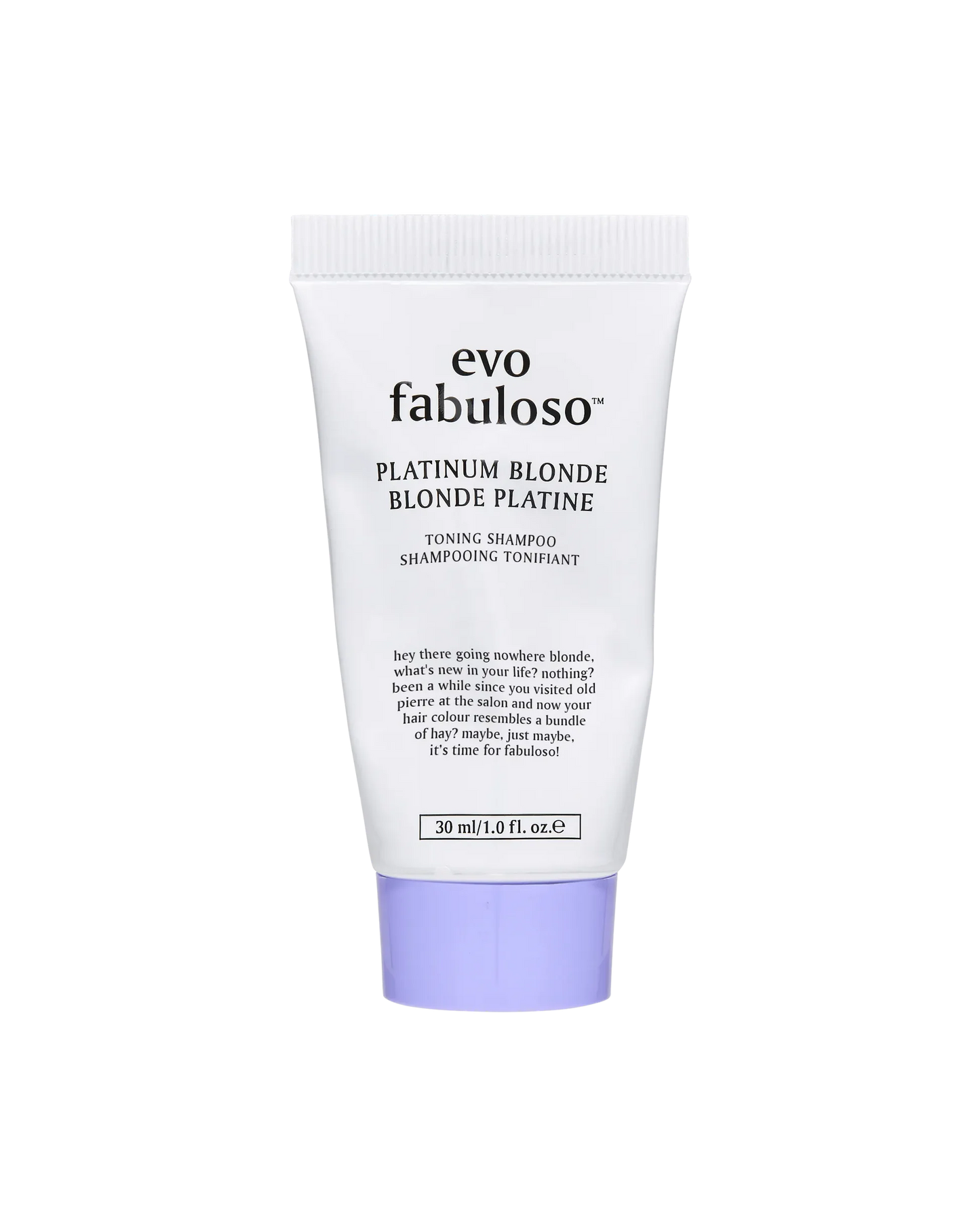 Evo Fabuloso Platinum Blonde Toning Shampoo 30ml