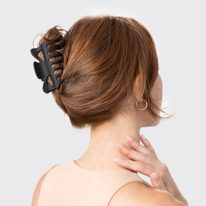 Kitsch Recycled Plastic Medium Classic Claw Clips 2pc Set - Black & Tort