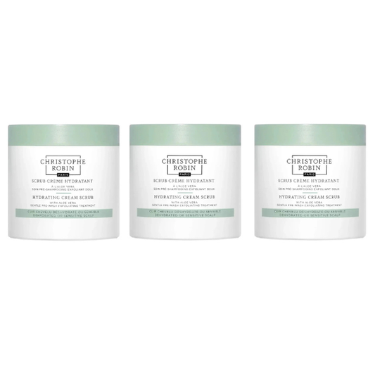 Christophe Robin Hydrating Cream Scrub With Aloe Vera 250ml x3
