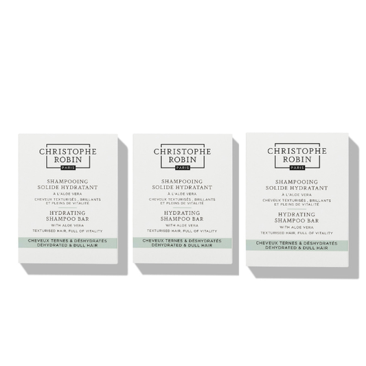 Christophe Robin Hydrating Shampoo Bar With Aloe Vera 100g x3
