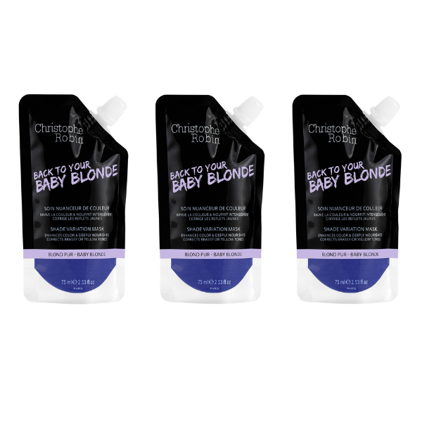 Christophe Robin Shade Variation Mask - Baby Blonde Pocket 75ml x3
