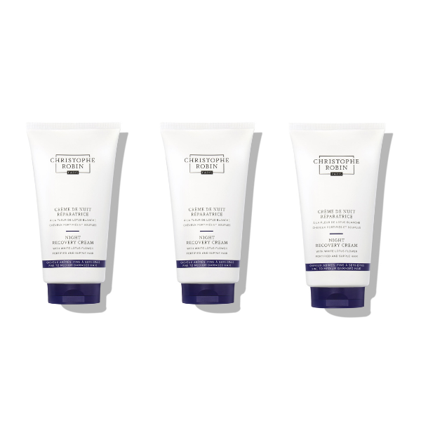Christophe Robin Night Recovery Cream With White Lotus Flower 150ml x3