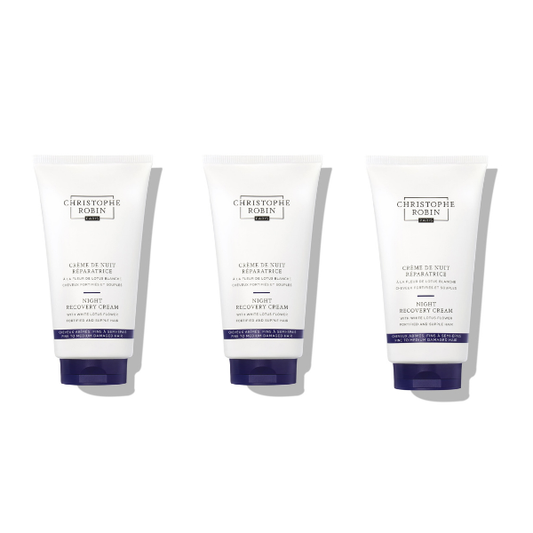 Christophe Robin Night Recovery Cream With White Lotus Flower 150ml x3