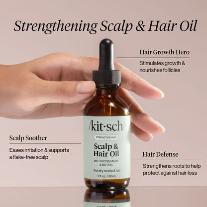 Kitsch Strengthening Hair & Scalp Oil with Rosemary & Biotin 60ml