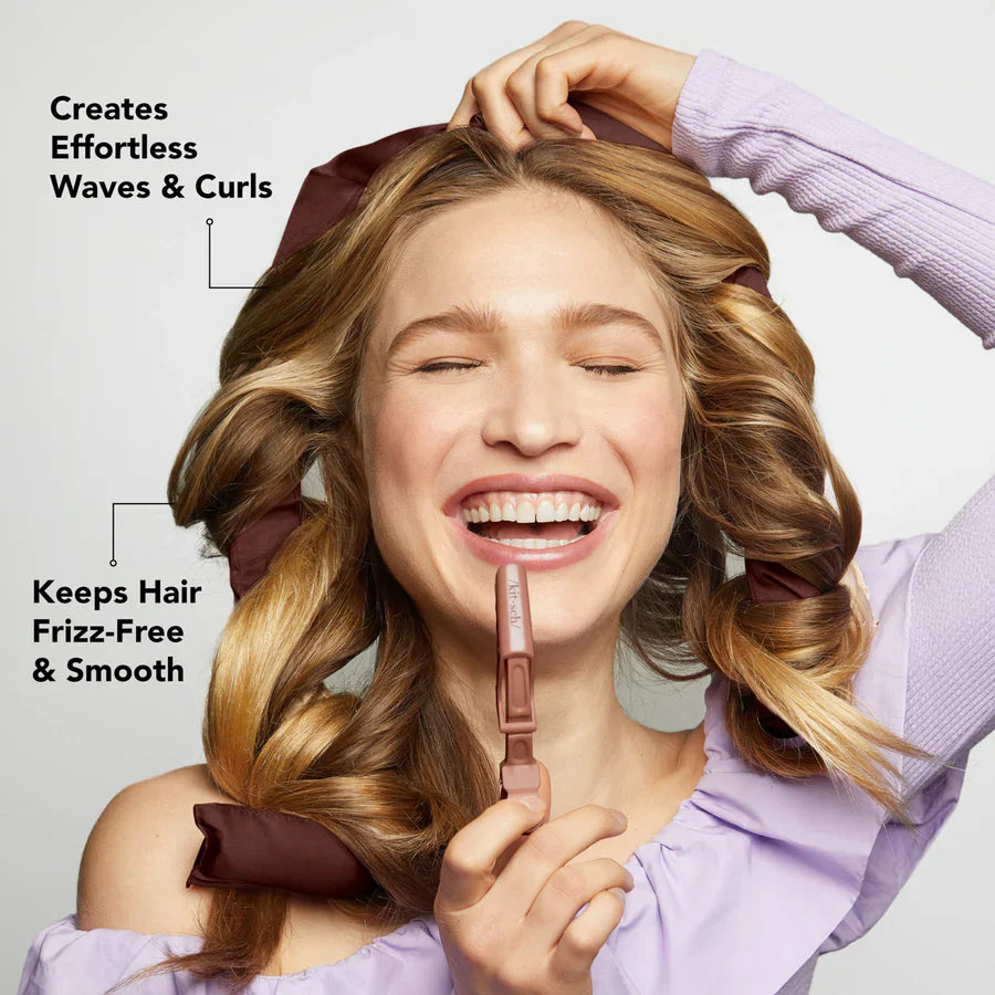 Kitsch Extra Large Satin Heatless Curling Set - Chocolate