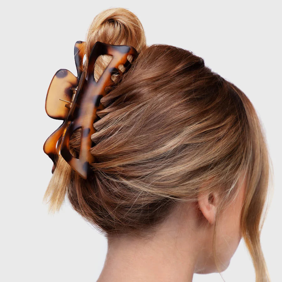 Kitsch Recycled Plastic Classic Claw Clips Jumbo 2pc Set - Black & Tort