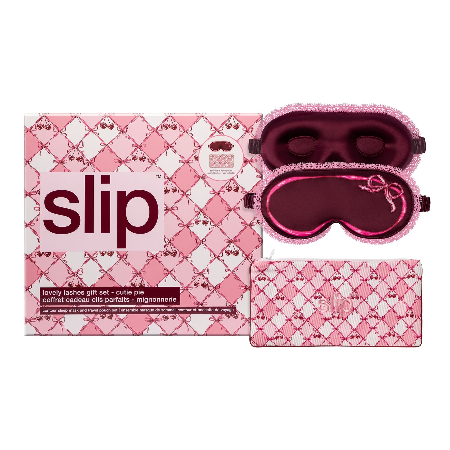 Slip Pure Silk Contour Mask Lovely Lashes Gift Set - Cutie Pie