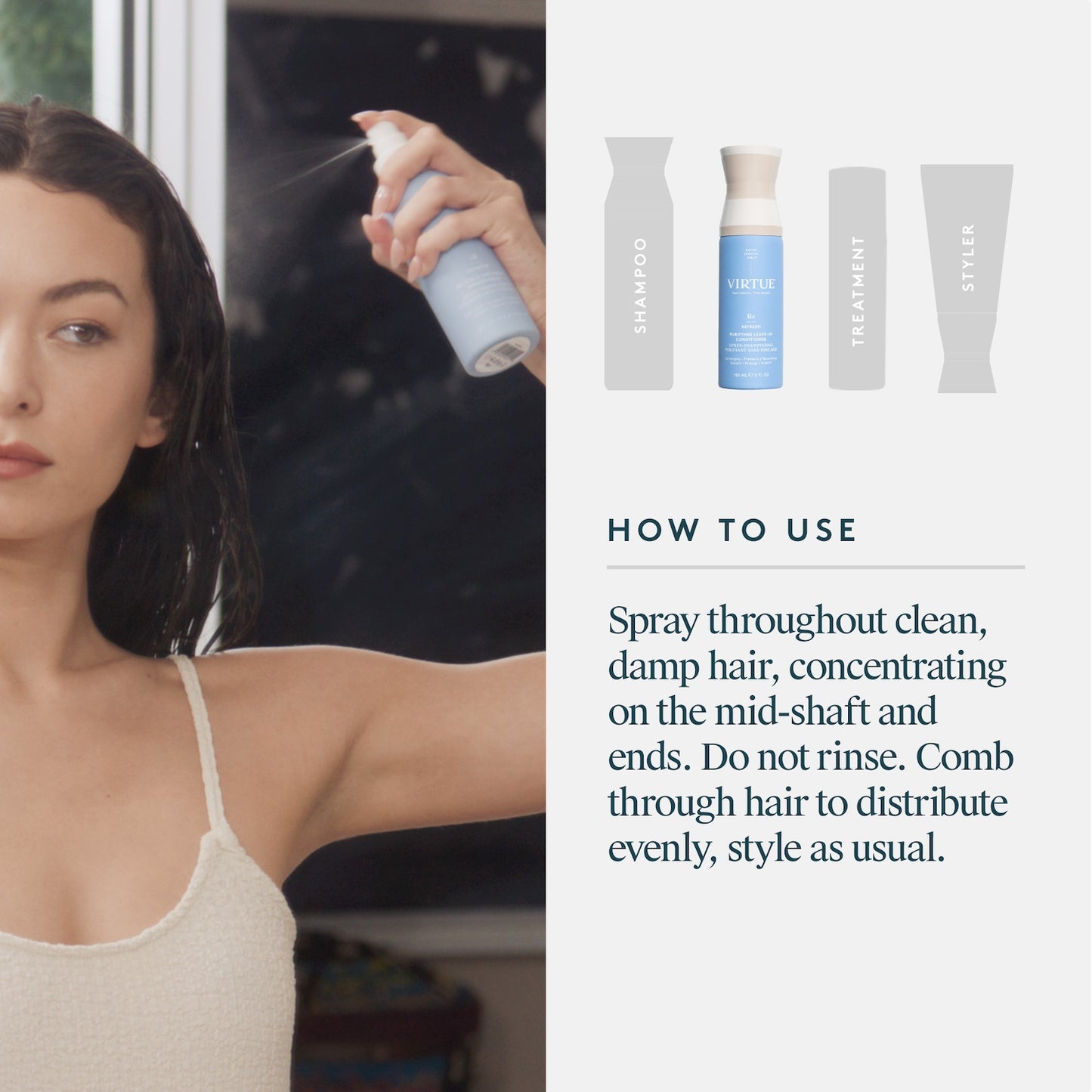 Virtue Refresh Purifying Leave-in Conditioner 150ml