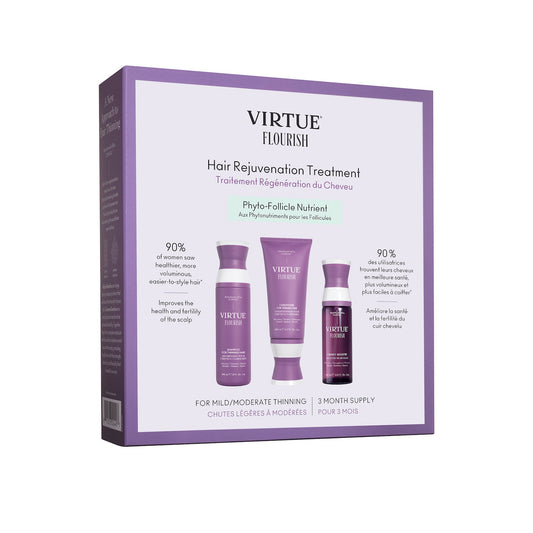 Virtue Flourish Hair Rejuvenation Treatment Kit (Phyto-Follicle Nutrient) - Full Size (90 day)