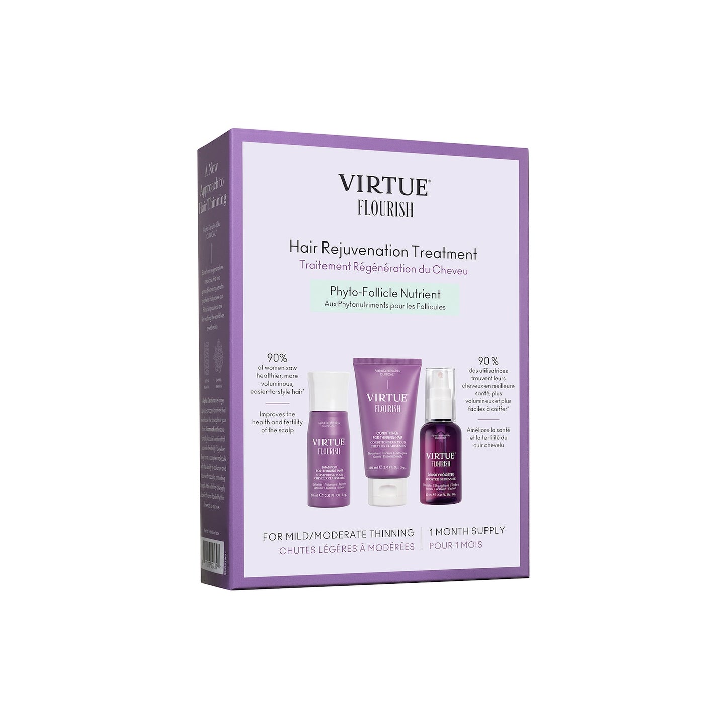 Virtue Flourish Hair Rejuvenation Treatment Kit (Phyto-Follicle Nutrient) - Travel Size (30 day)
