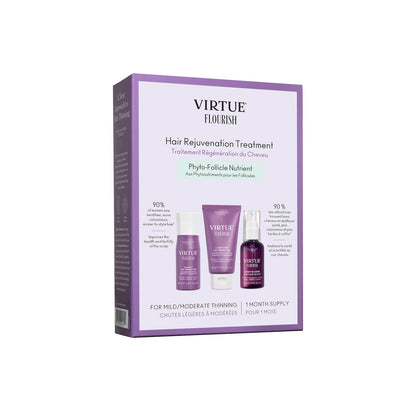 Virtue Flourish Hair Rejuvenation Treatment Kit (Phyto-Follicle Nutrient) - Travel Size (30 day)