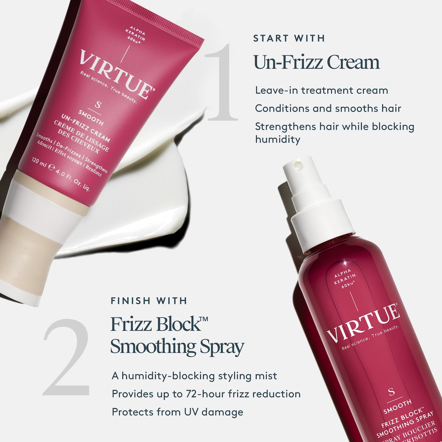 Virtue Smooth Frizz Block™ Smoothing Spray 60ml