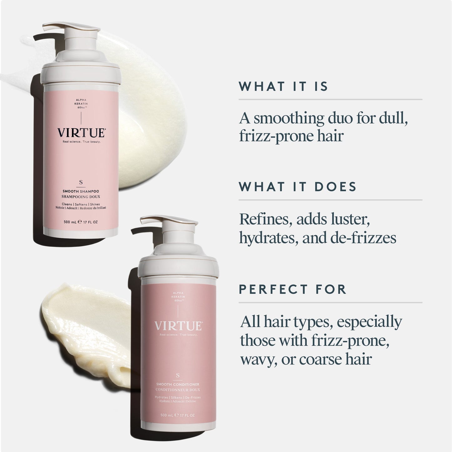 Virtue Jumbo Size Smooth Shampoo & Conditioner Duo