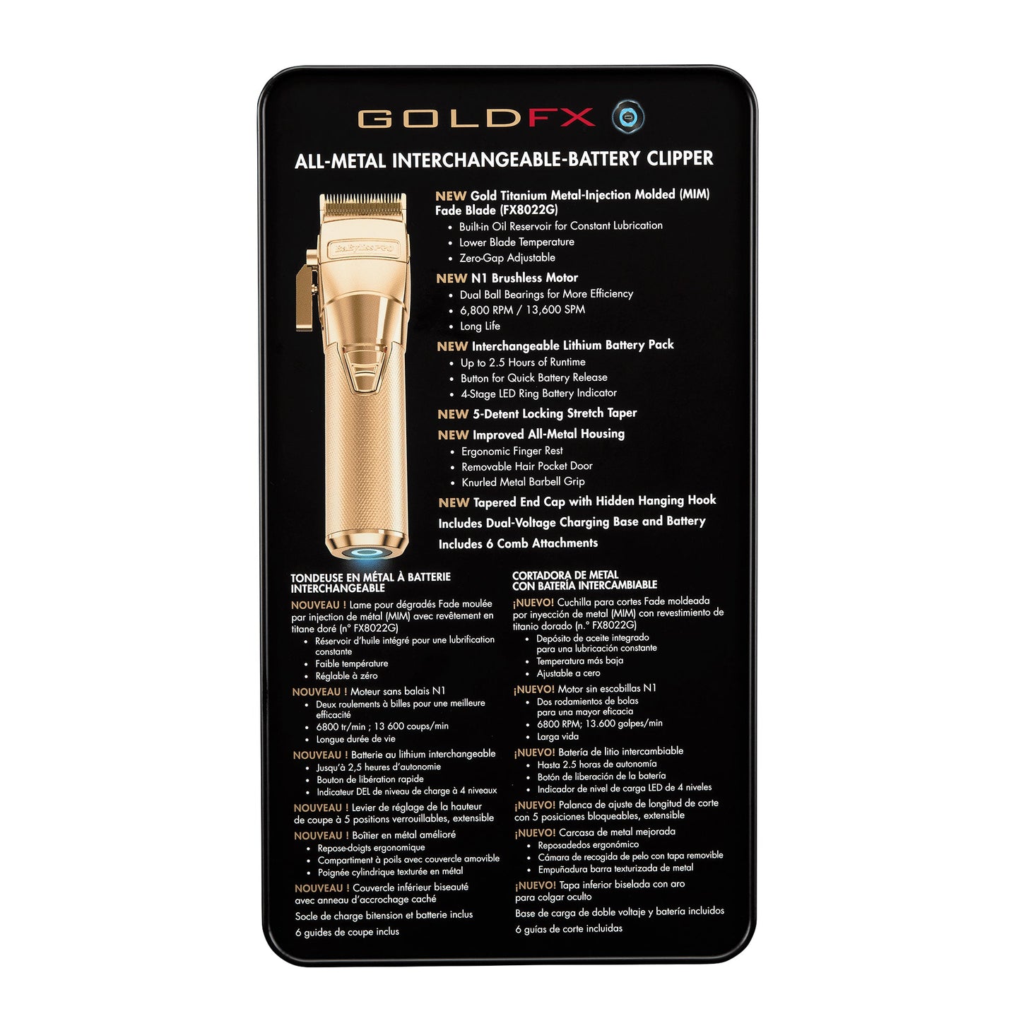 BaBylissPRO FXONE Clipper - GoldFX