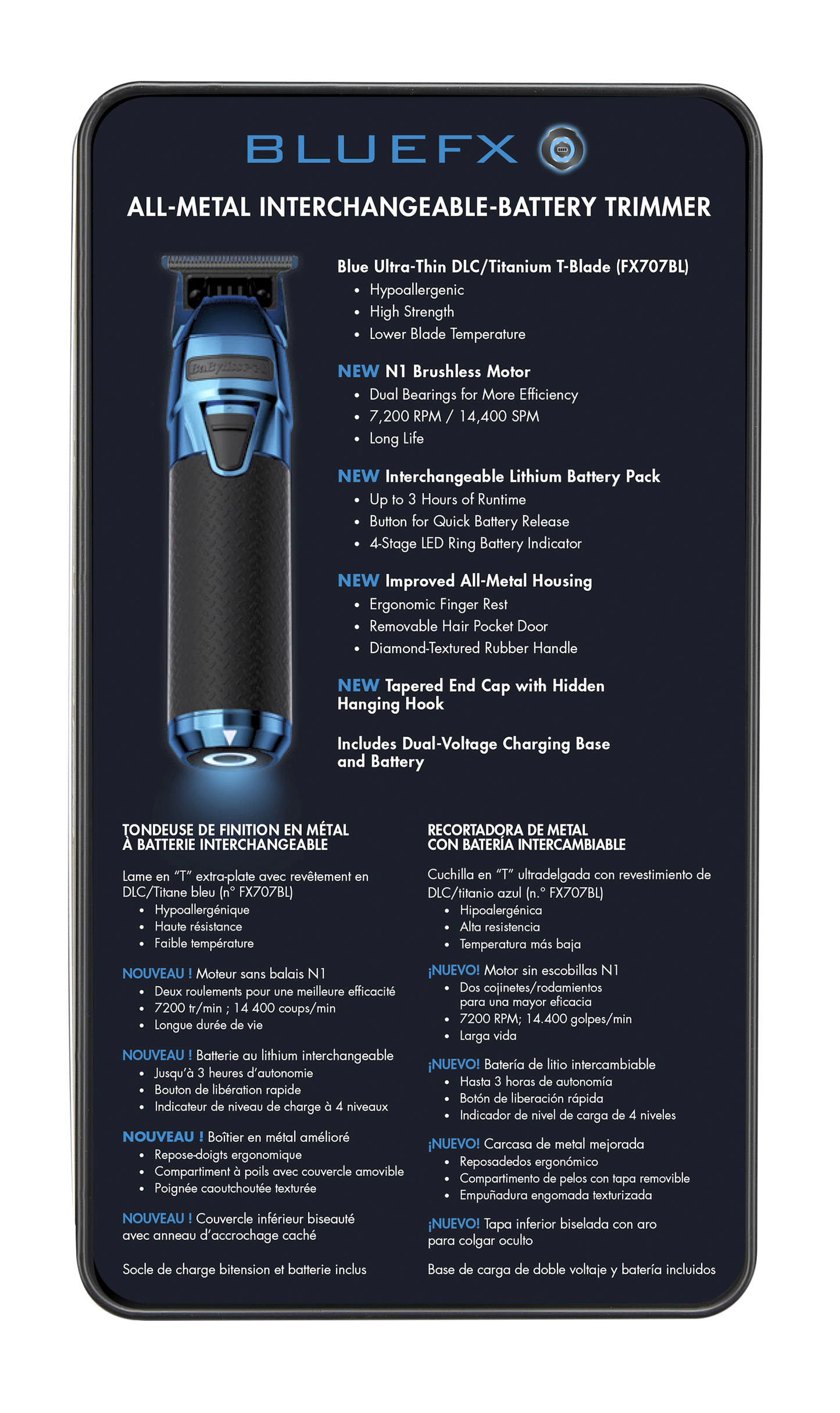 BaBylissPRO FXONE Trimmer - BlueFX