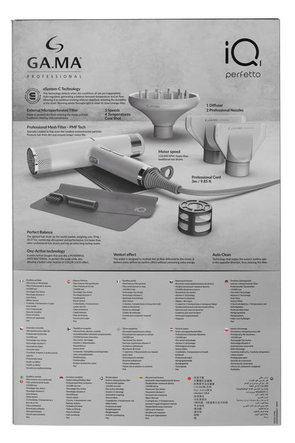 Gama Professional IQ1 Perfetto Pro Dryer - Silver