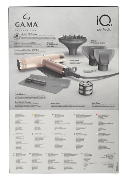 Gama Professional IQ1 Perfetto Pro Dryer - Rose Gold