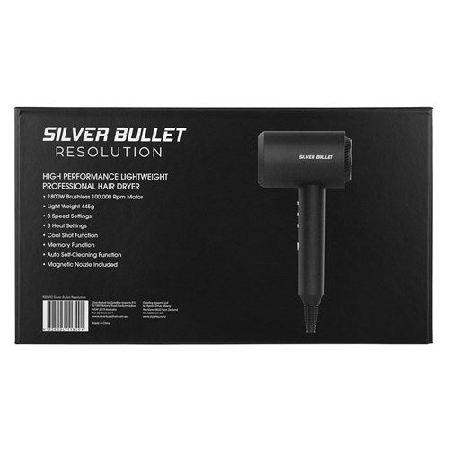 Silver Bullet Resolution Hair Dryer 1800W - Black