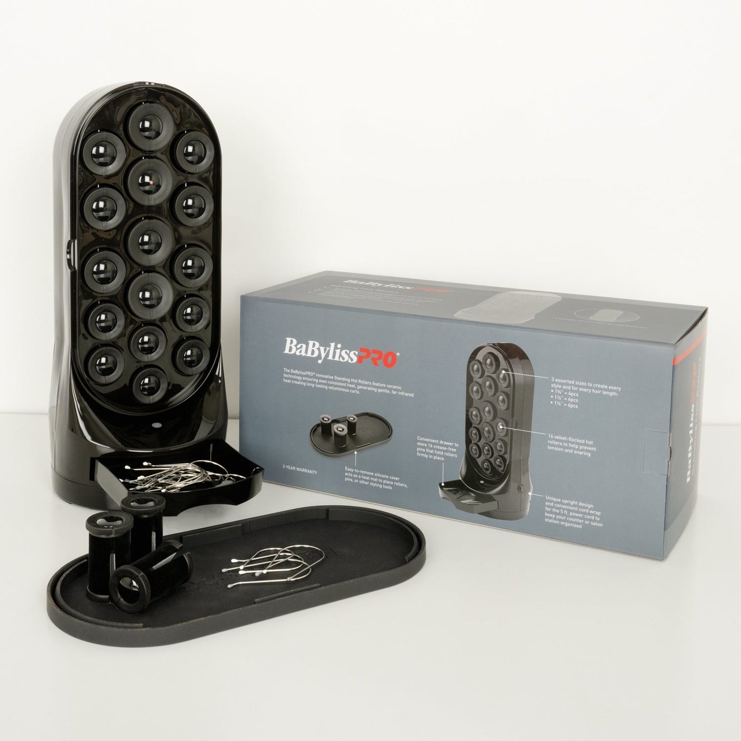 BaBylissPRO Standing Hot Roller Set 16pc