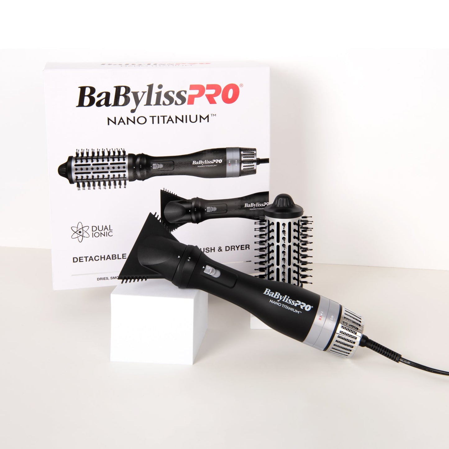 BaBylissPRO Nano Titanium Interchangable 2 in 1 Hot Air Brush + Dryer