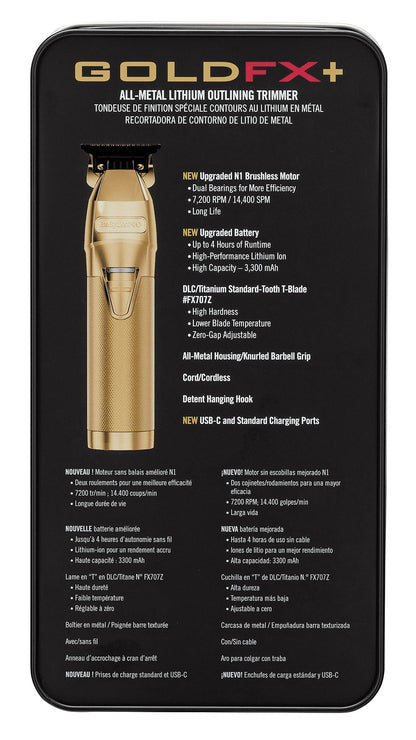 BaBylissPRO FX+ Outliner Trimmer - Gold