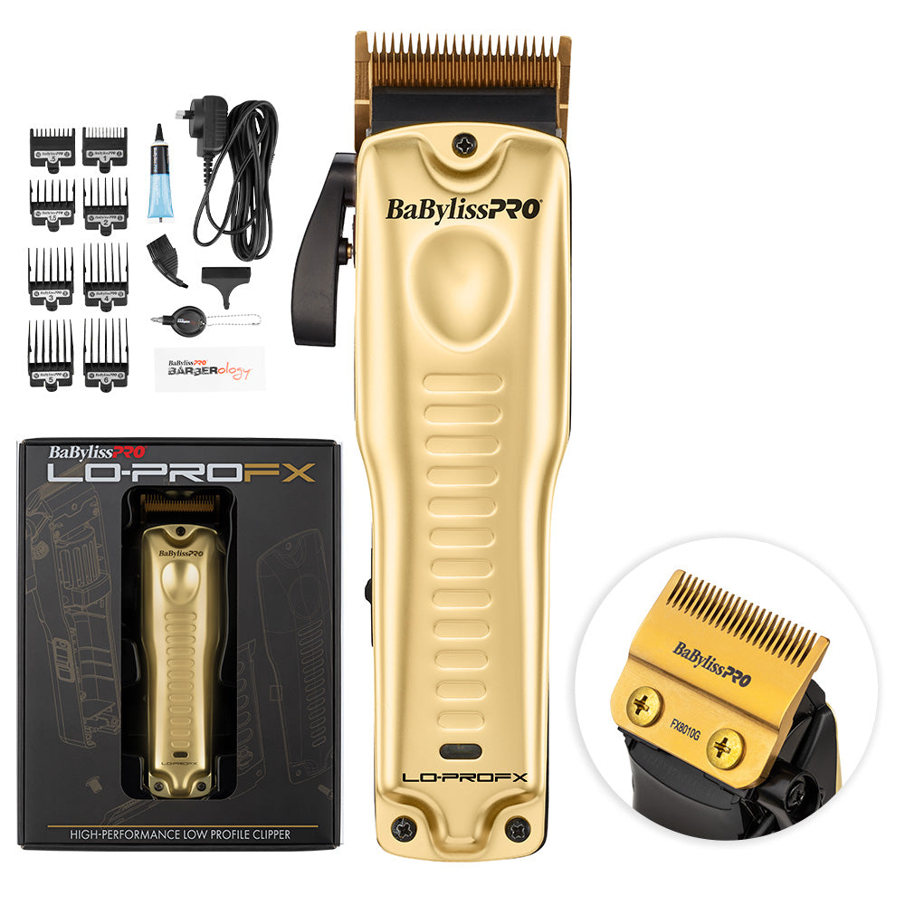 BaBylissPRO Lo-ProFX Clipper - Gold Cord/Cordless