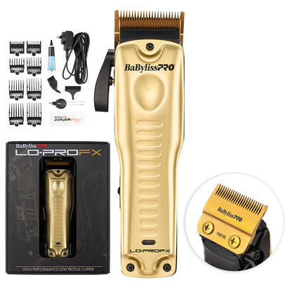 BaBylissPRO Lo-ProFX Clipper - Gold Cord/Cordless