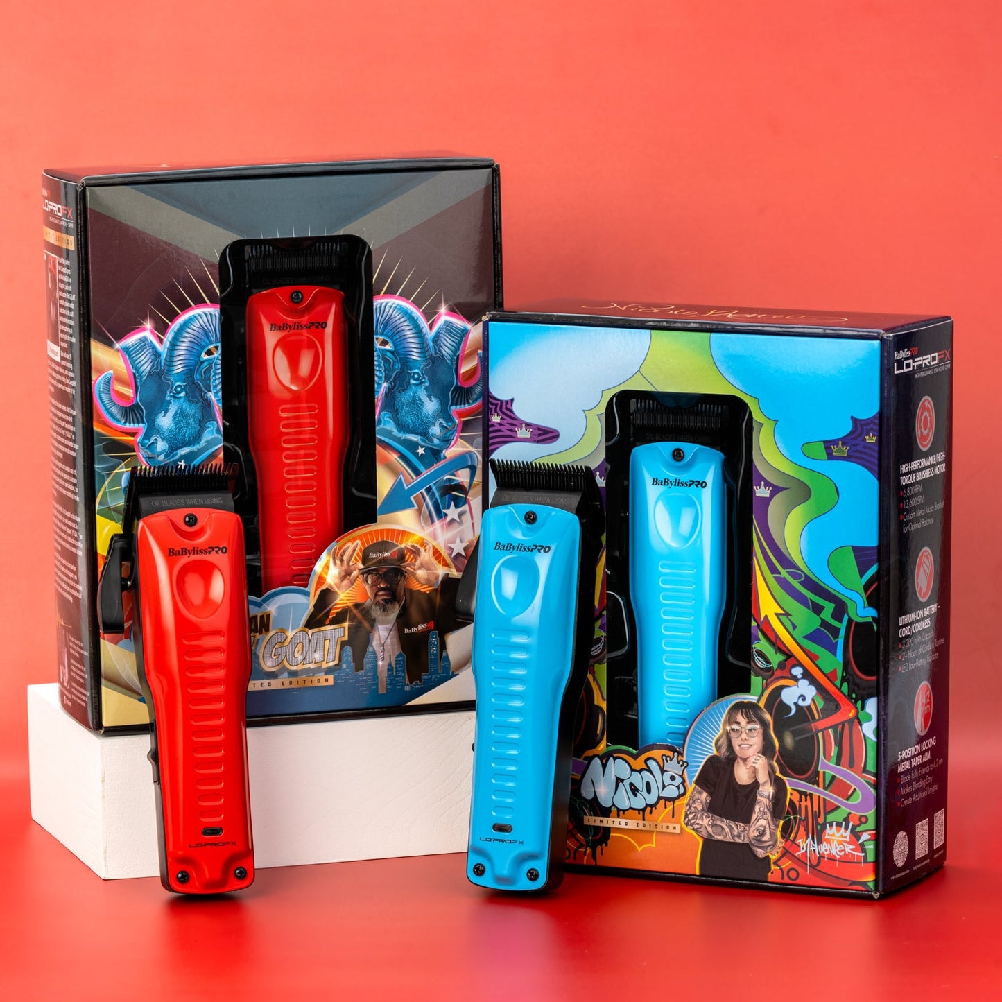 BaBylissPRO Lo-ProFX Clipper - Red Cord/Cordless