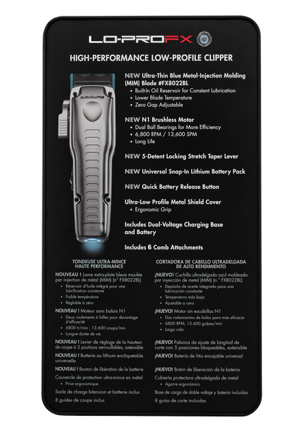 BaBylissPRO FXONE Clipper - LoPro Gunmetal