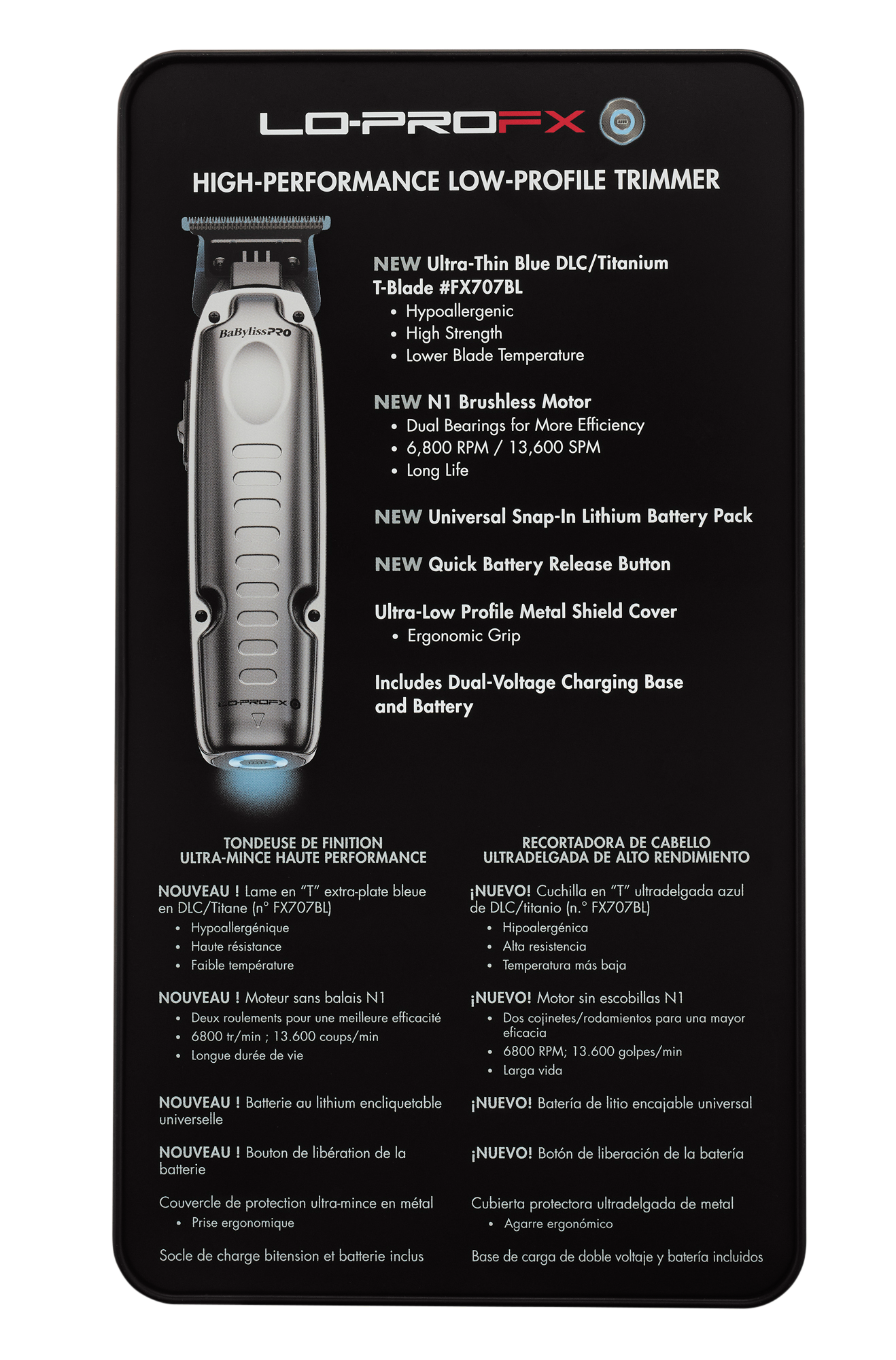 BaBylissPRO FXONE Trimmer - LoPro Gunmetel