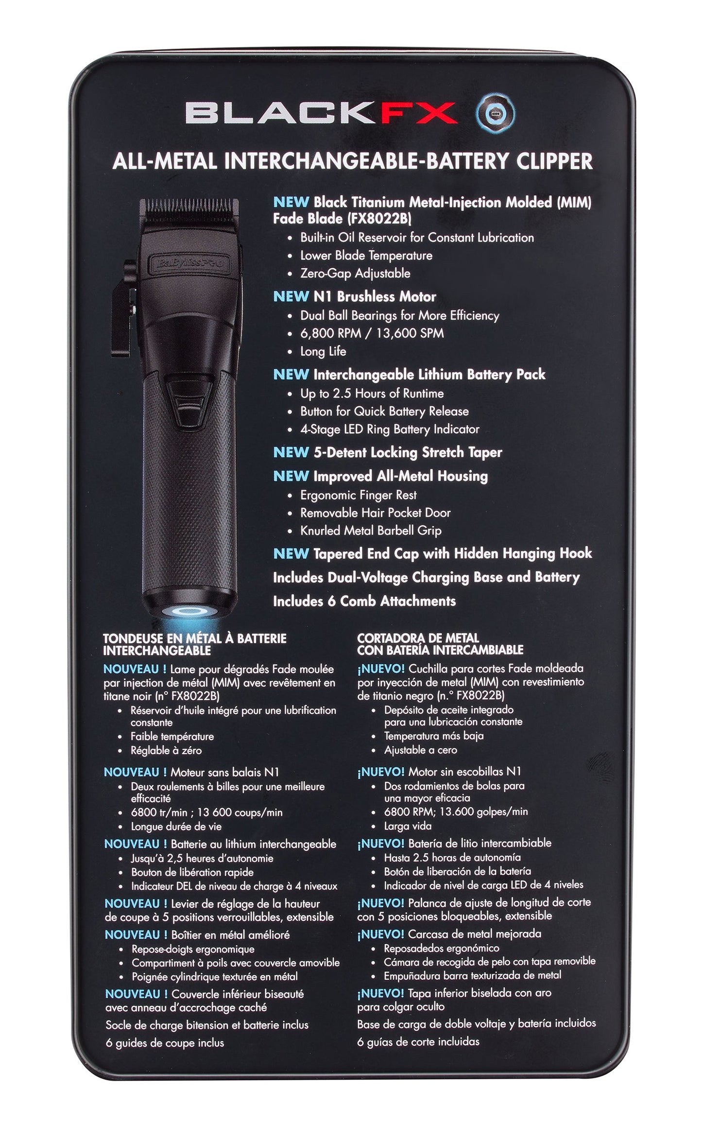 BaBylissPRO FXONE Clipper - BlackFX