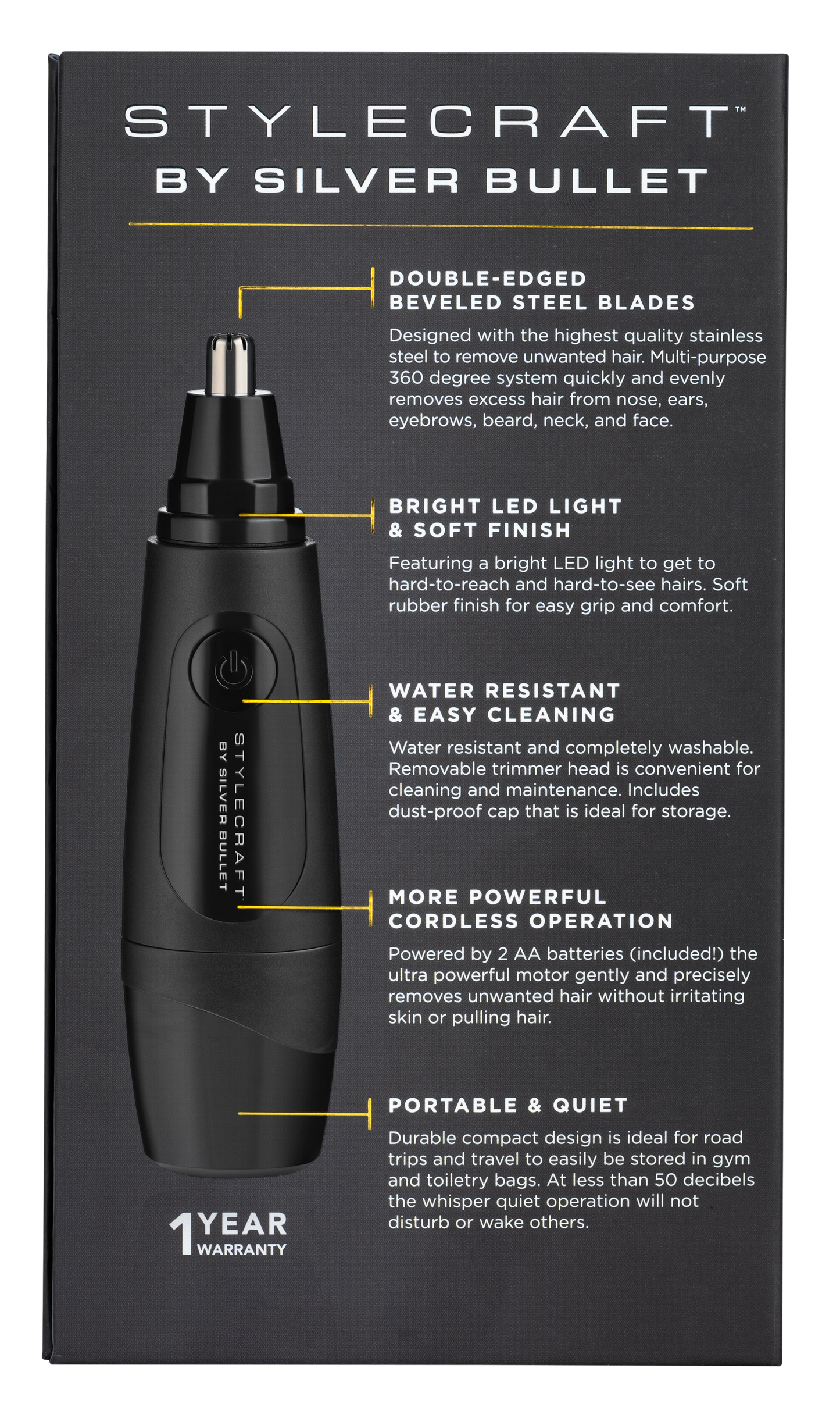 StyleCraft By Silver Bullet Schnozzle Nose & Ear Trimmer