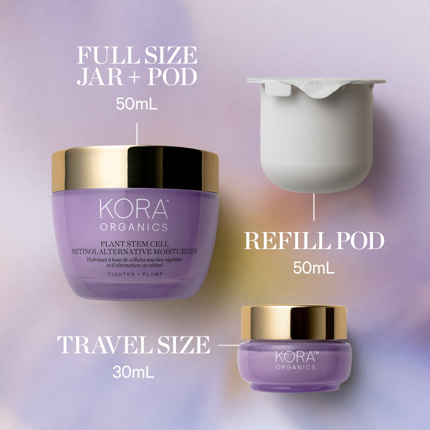 KORA Organics Plant Stem Cell Retinol Alternative Moisturizer Refill Pod 50ml