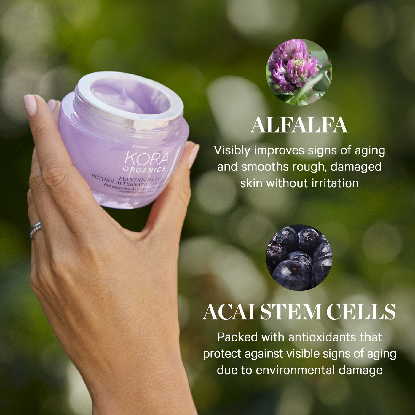KORA Organics Plant Stem Cell Retinol Alternative Moisturizer Refill Pod 50ml