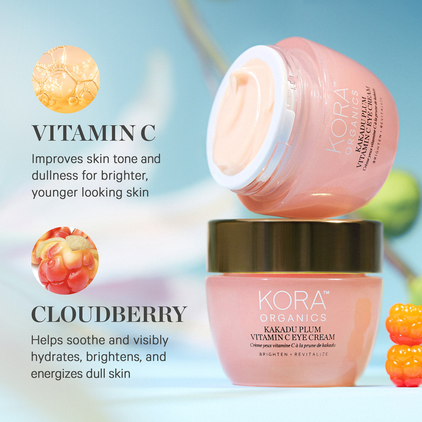 KORA Organics Kakadu Plum Vit C Eye Cream Jar 15ml