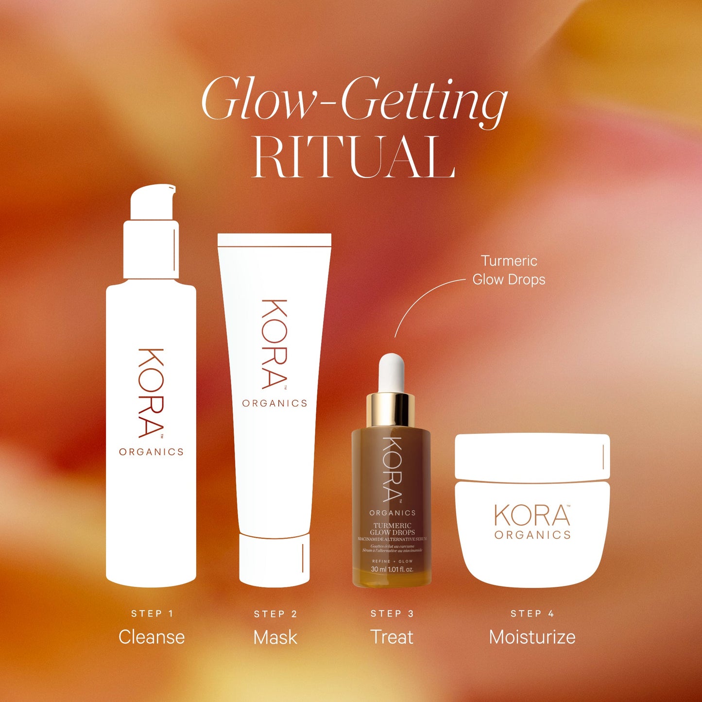 KORA Organics Turmeric Glow Drops Niacinamide Alternative Serum 30ml