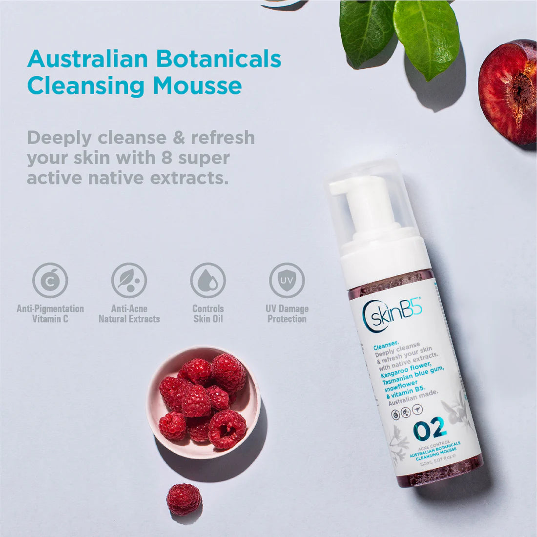 SkinB5 Acne Control Australian Botanical Cleansing Mousse 150ml