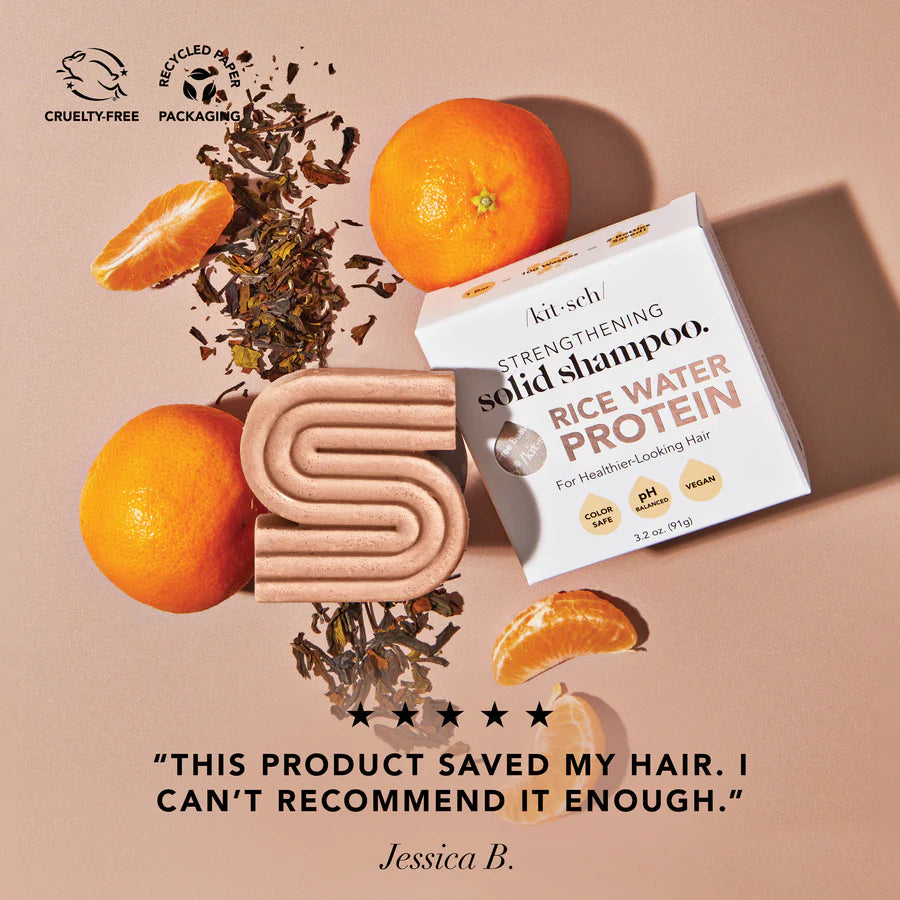 Kitsch Rice Water Protein Strengthening  Shampoo Bar 91g