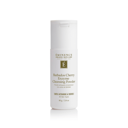 Eminence Barbados Cherry Enzyme Cleansing Powder 80g, organic skincare for gentle exfoliation and deep cleansing.