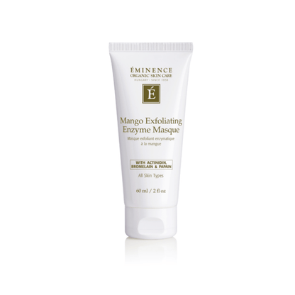 Éminence Mango Exfoliating Enzyme Masque 60ml for radiant skin with fruit enzymes and tropical scent.