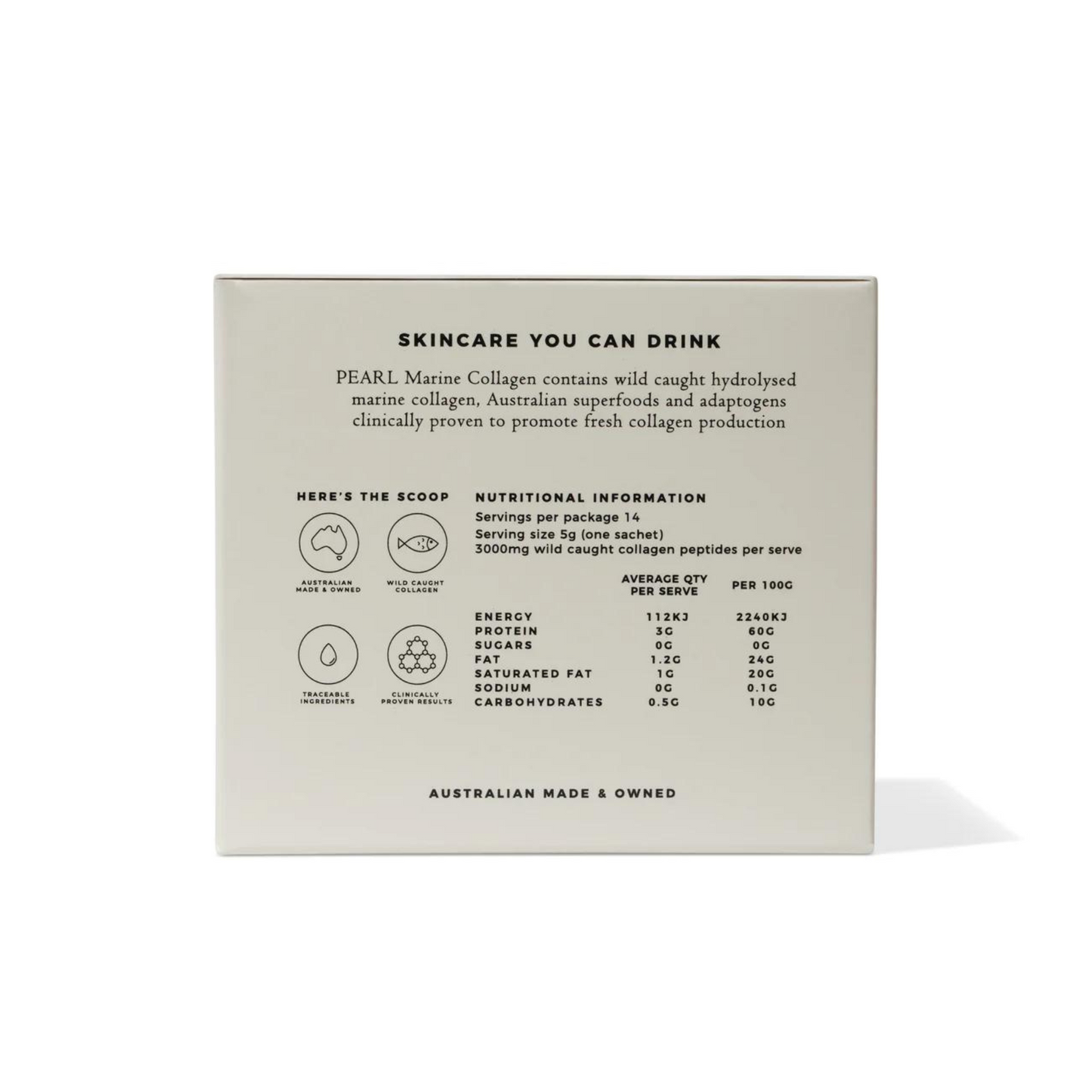 Par Olive PEARL Marine Collagen Superpowder Travel Set - Organic Coconut 14x5g