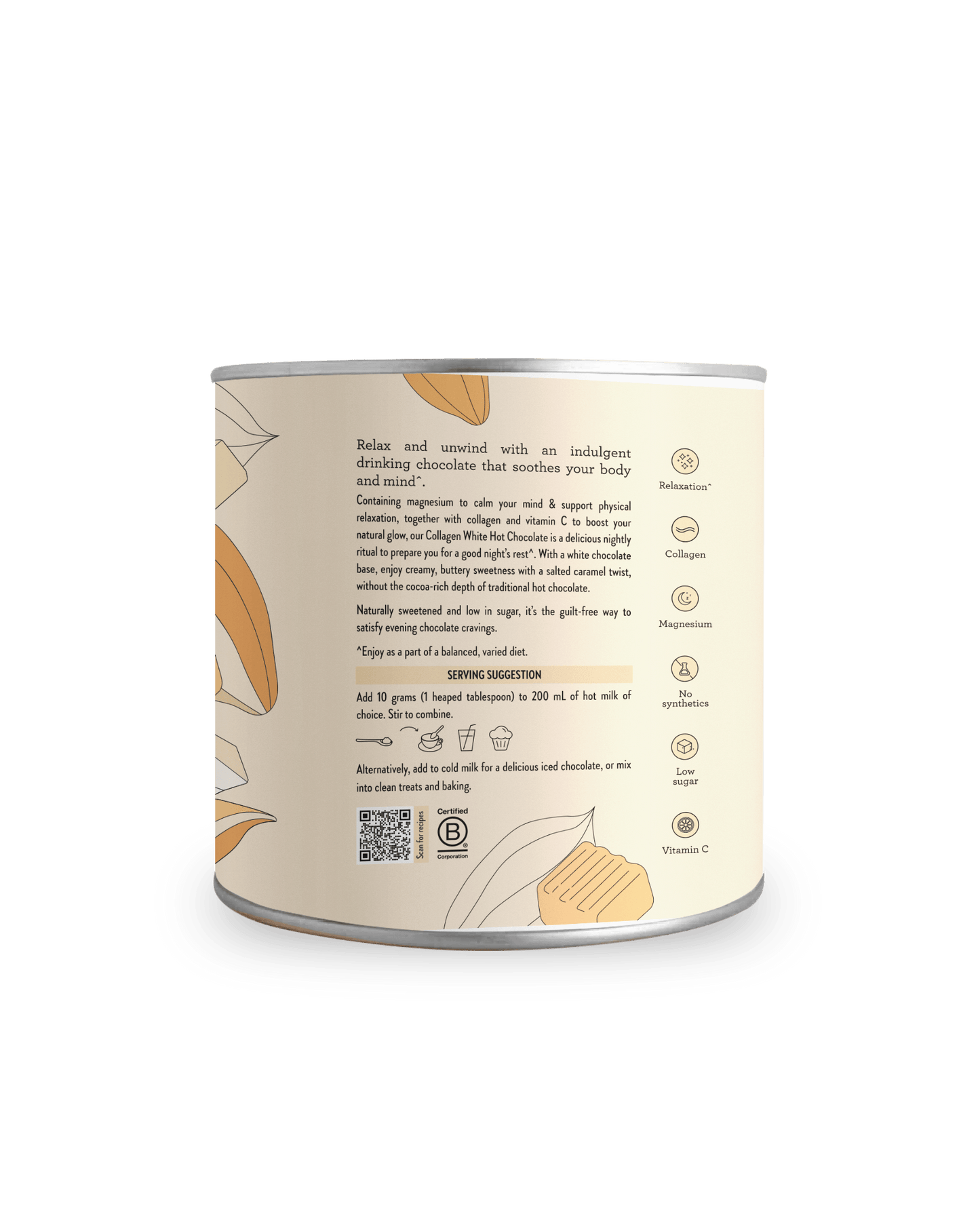 Nutra Naturals Collagen White Hot Choc - Salted Caramel 200g