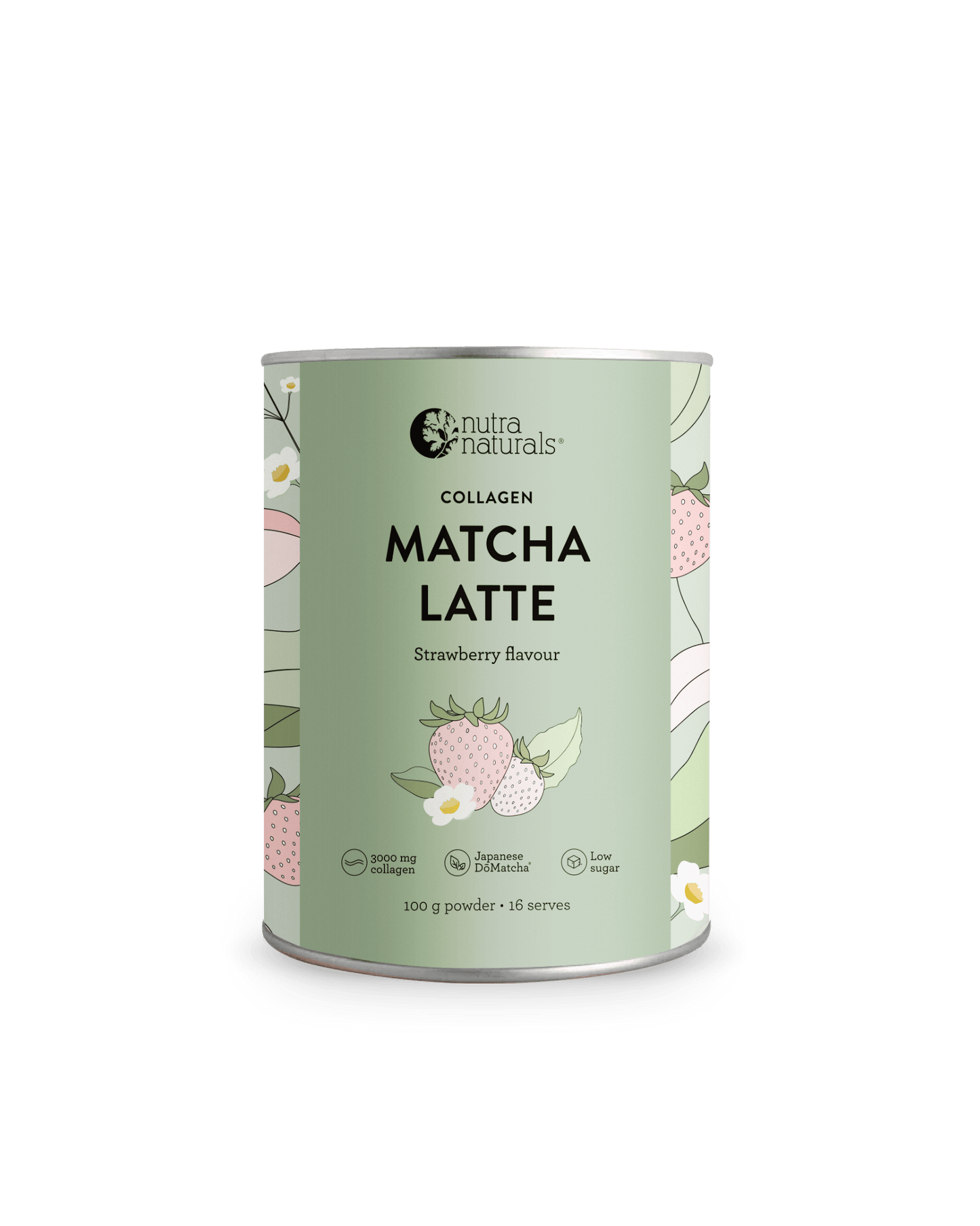 Nutra Naturals Collagen Strawberry Matcha Latte 100g