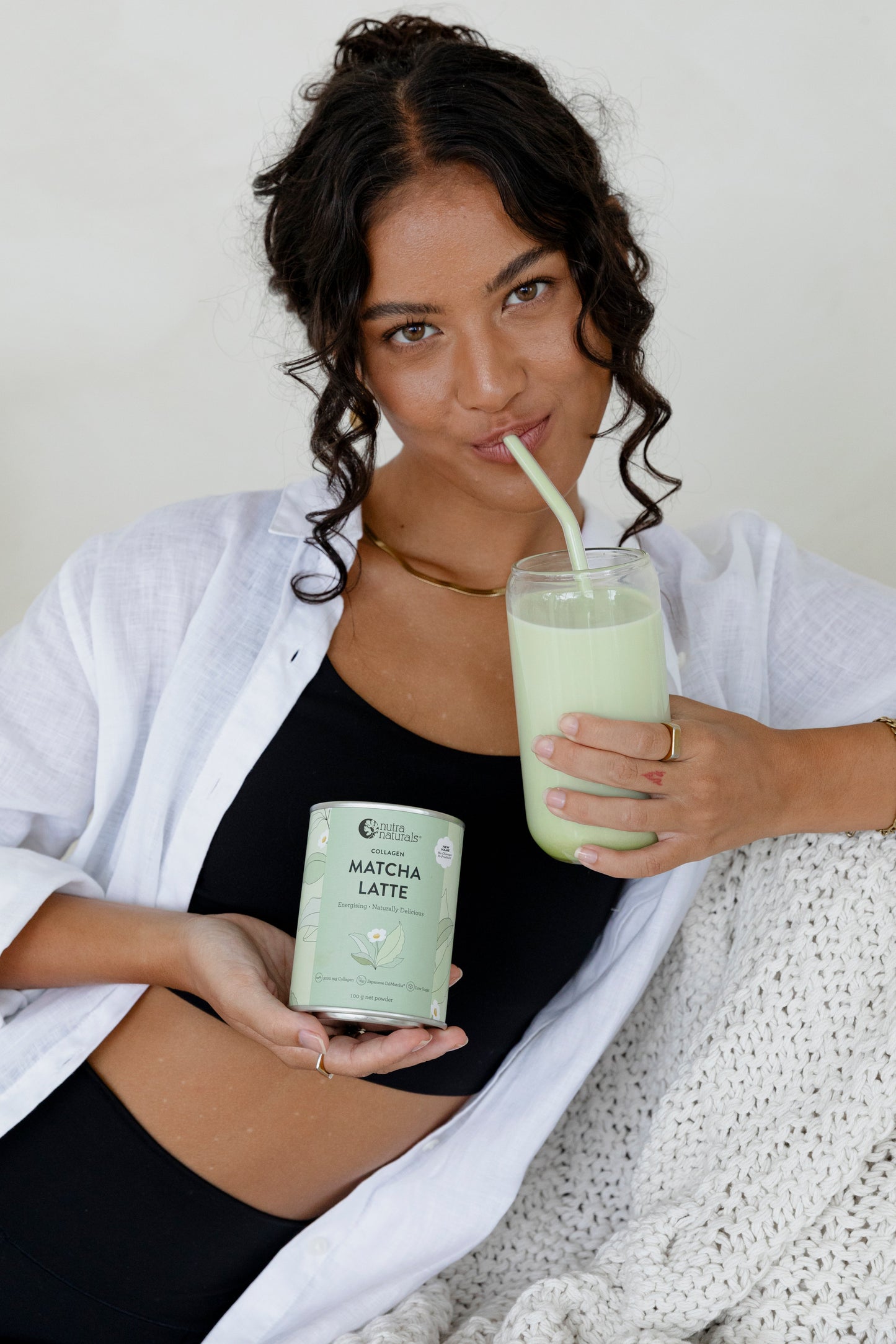 Nutra Naturals Collagen Strawberry Matcha Latte 100g