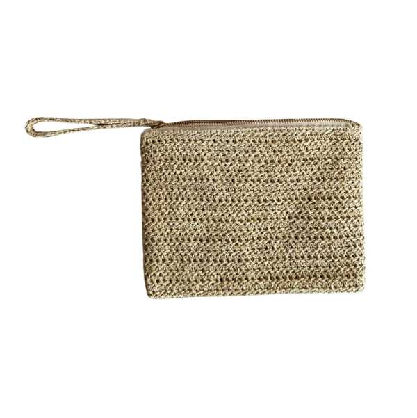 ‍‍‍GWP PAYOT Woven Raffia Pouch